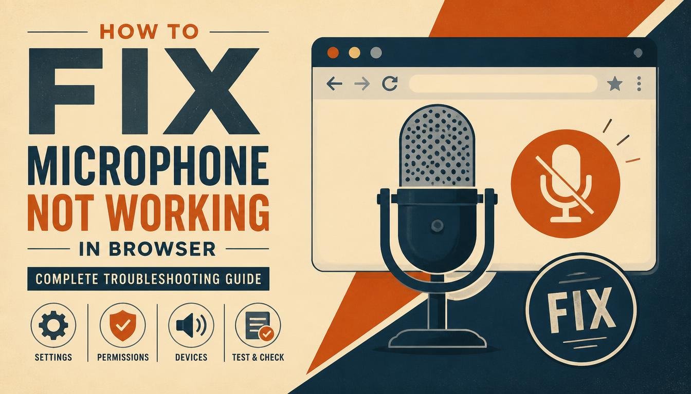 How to Fix Microphone Not Working in Browser — Complete Troubleshooting Guide